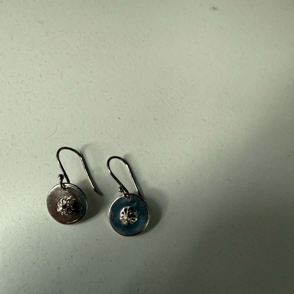 Chrome Hearts Silver Disc Earrings